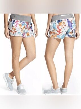 ATHLETA TROPICAL LILIES READY SET GO SHORT 4” MULTI WOMEN’S XS